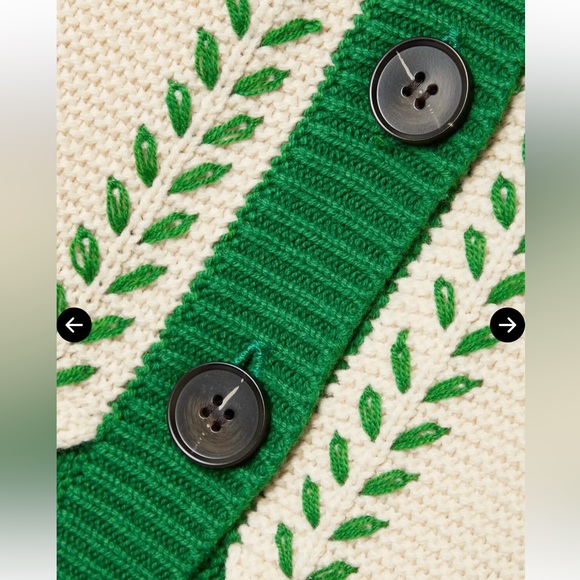 THE GREAT.
The Scallop Two-Tone Embroidered Cotton-
Blend Cardigan - Picture 5 of 13